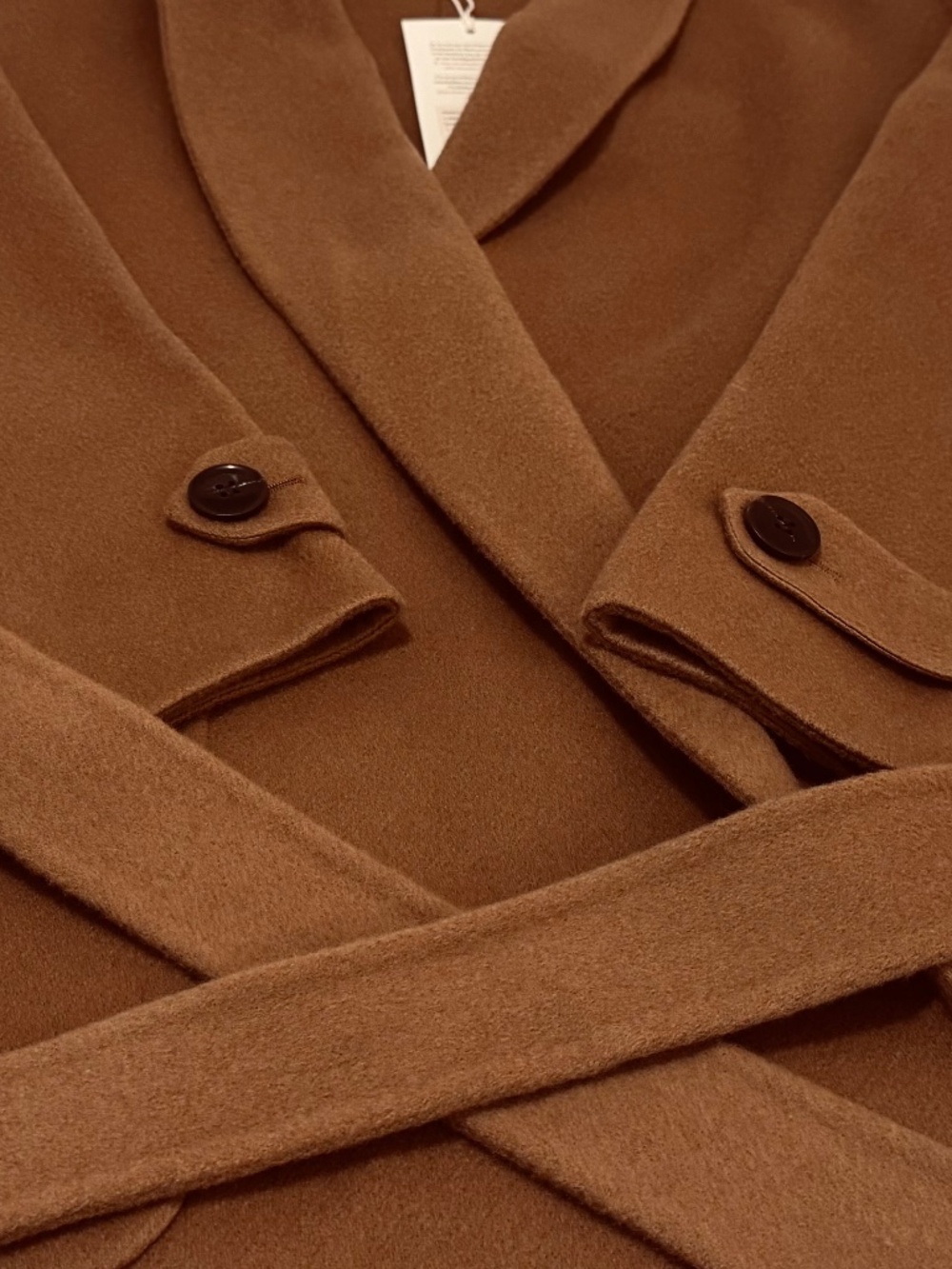 Sezane Mederick Coat Camel - Size 8 - Picture 10 of 12